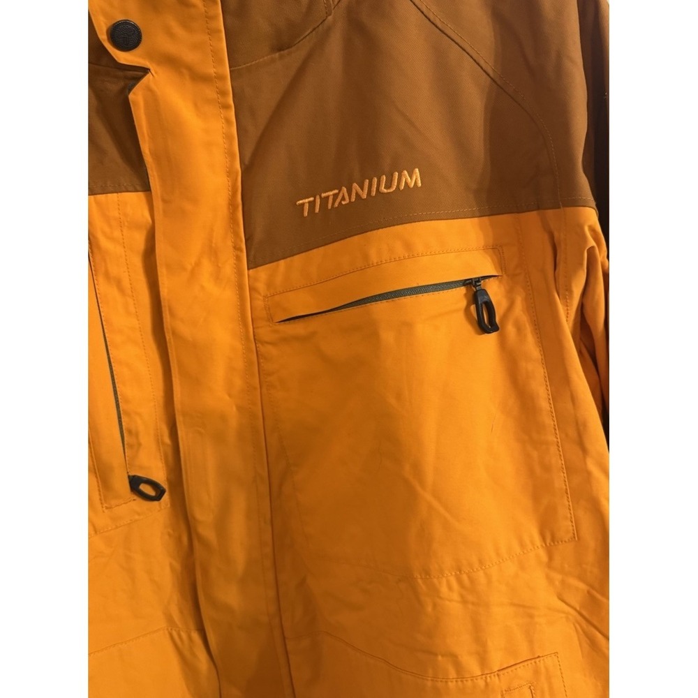 🔥Columbia Titanium🤑Ski Jacket Large Waterproof Parka Omni-Tech Orange‎ 3-in-1 - Picture 5 of 10